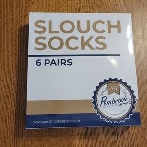 Pembrook Slouch Socks - package of 6 - 2 each of black, grey, white